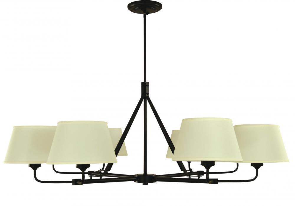 Light Matte Black Milford Dining Chandelier Mblack Light